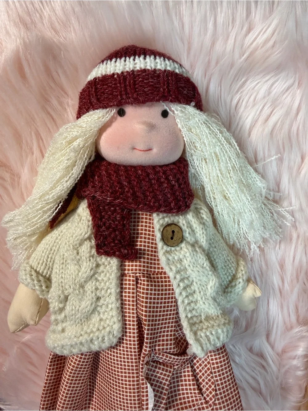 Model #13 Handmade Cloth Doll with Knit Jacket